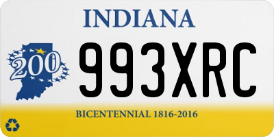 IN license plate 993XRC