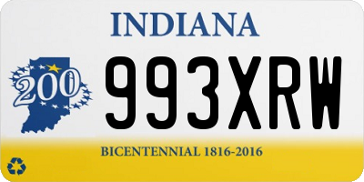 IN license plate 993XRW