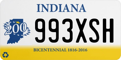 IN license plate 993XSH