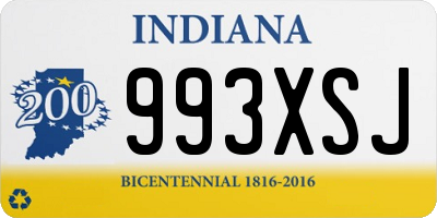 IN license plate 993XSJ