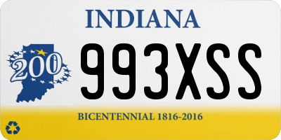 IN license plate 993XSS