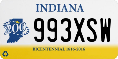 IN license plate 993XSW