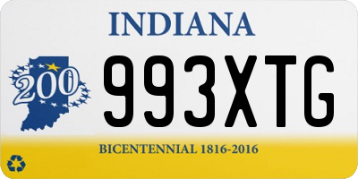 IN license plate 993XTG