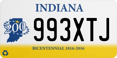 IN license plate 993XTJ