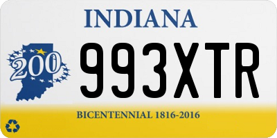 IN license plate 993XTR