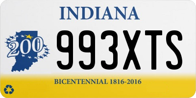 IN license plate 993XTS