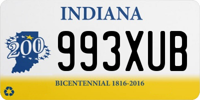 IN license plate 993XUB