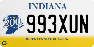 IN license plate 993XUN