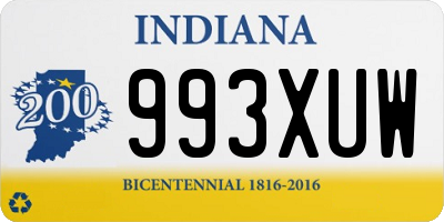 IN license plate 993XUW