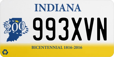 IN license plate 993XVN