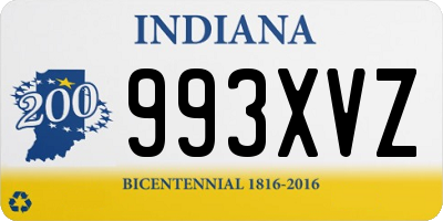 IN license plate 993XVZ