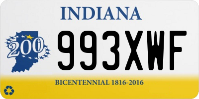 IN license plate 993XWF