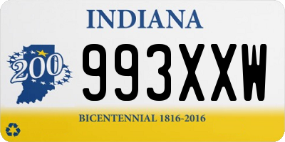 IN license plate 993XXW