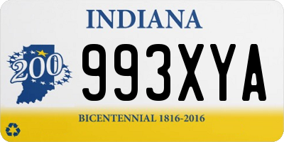 IN license plate 993XYA