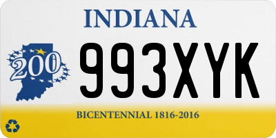 IN license plate 993XYK