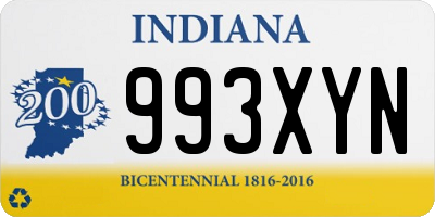 IN license plate 993XYN