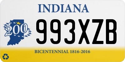 IN license plate 993XZB