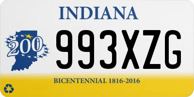 IN license plate 993XZG