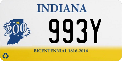 IN license plate 993Y