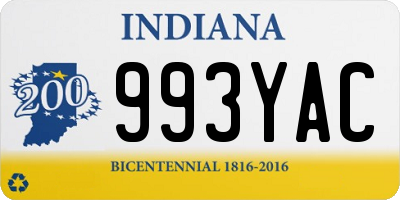 IN license plate 993YAC