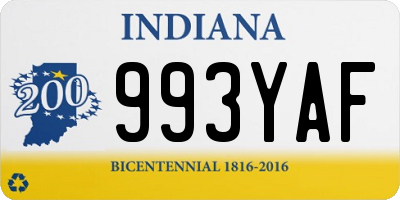 IN license plate 993YAF