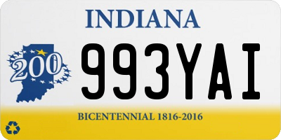 IN license plate 993YAI