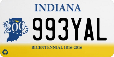 IN license plate 993YAL