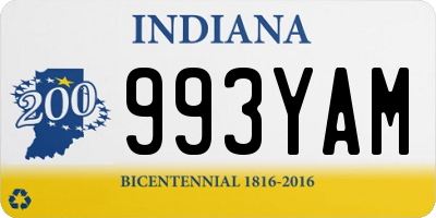 IN license plate 993YAM