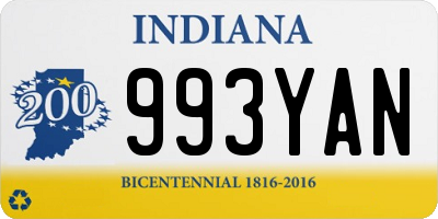 IN license plate 993YAN