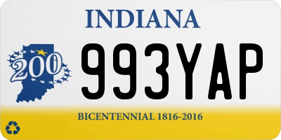 IN license plate 993YAP