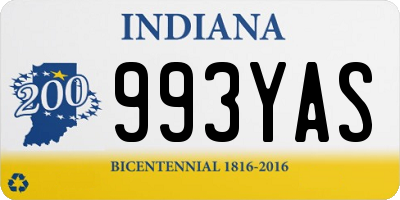 IN license plate 993YAS