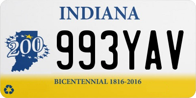 IN license plate 993YAV