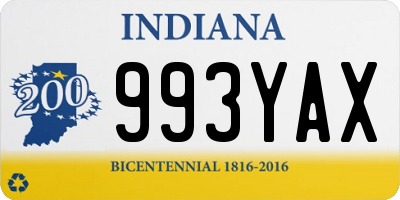 IN license plate 993YAX