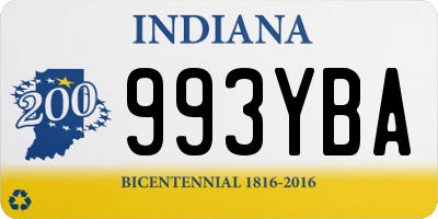 IN license plate 993YBA