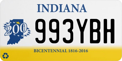 IN license plate 993YBH