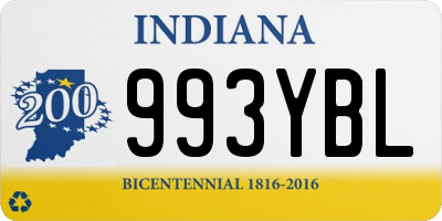 IN license plate 993YBL