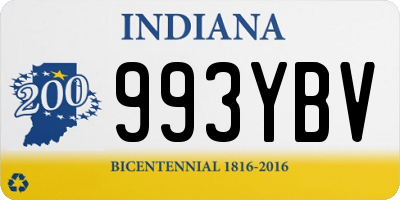 IN license plate 993YBV