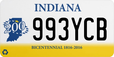 IN license plate 993YCB
