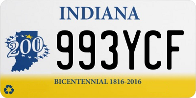 IN license plate 993YCF