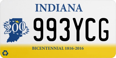 IN license plate 993YCG