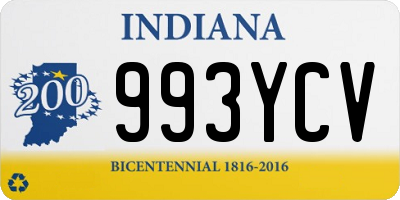 IN license plate 993YCV