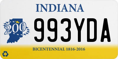 IN license plate 993YDA