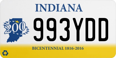 IN license plate 993YDD