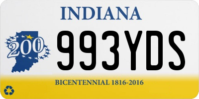 IN license plate 993YDS