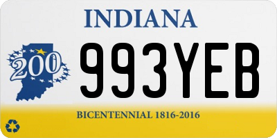 IN license plate 993YEB