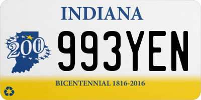 IN license plate 993YEN