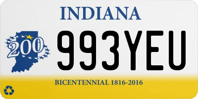 IN license plate 993YEU