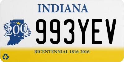 IN license plate 993YEV