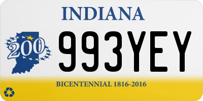 IN license plate 993YEY