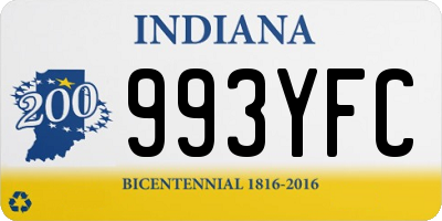 IN license plate 993YFC